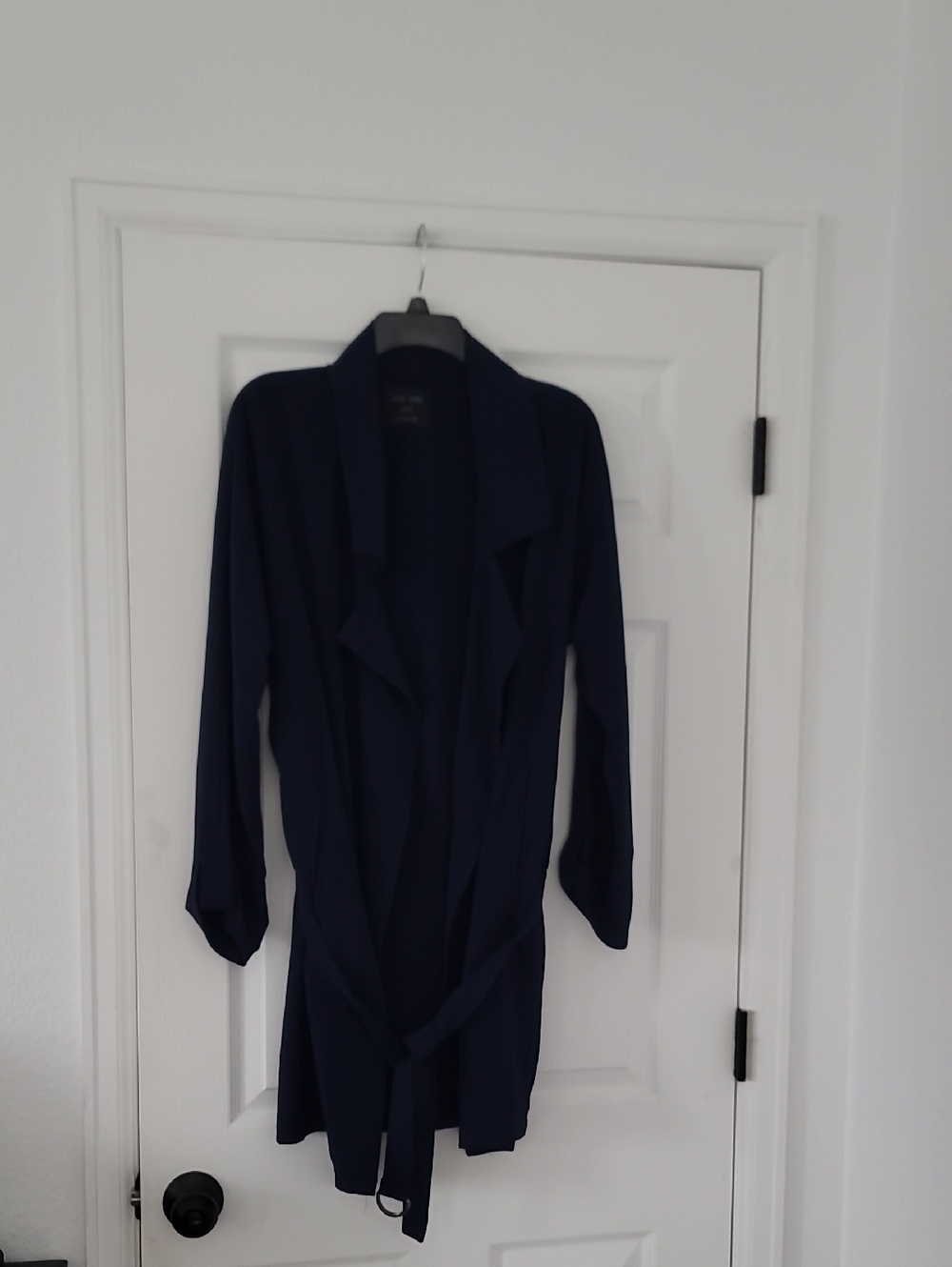 Love Tree Navy Blue Trench Coat